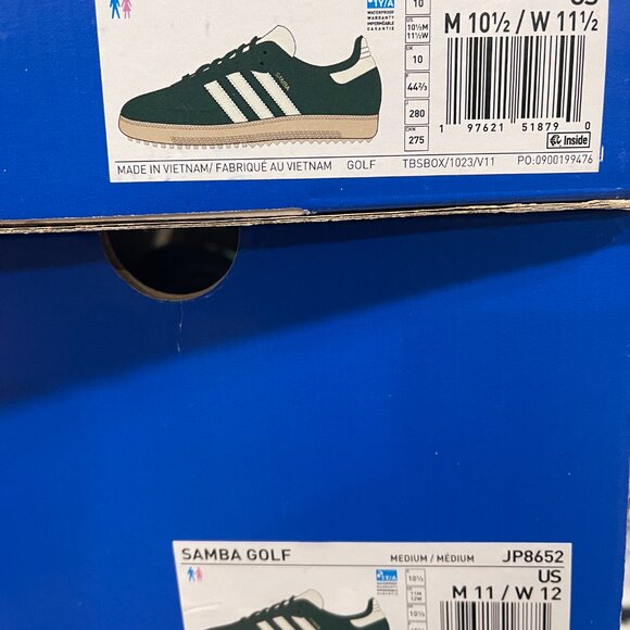 Adidas Samba Golf Shoes Spikeless Collegiate Green Gum Mens JP8652 - Picture 11 of 12